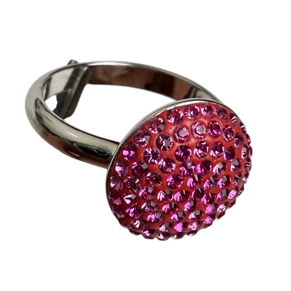 Swarovski Maggy Ring 52 Pink Crystal Silver Color Ring